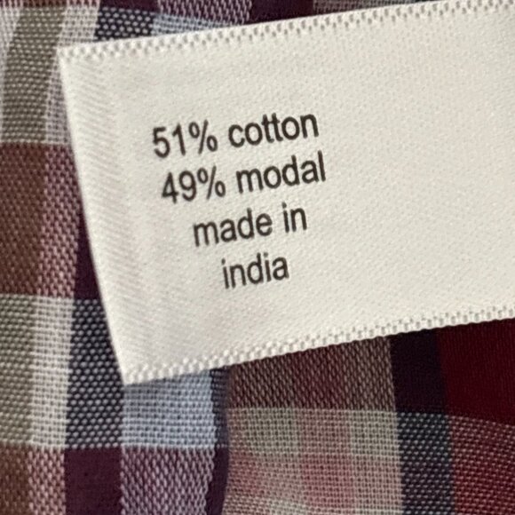 Lane Bryant Puff Sleeve Button Down Blouse Plus Size 20 Pink Plaid Sheer New - Picture 12 of 14